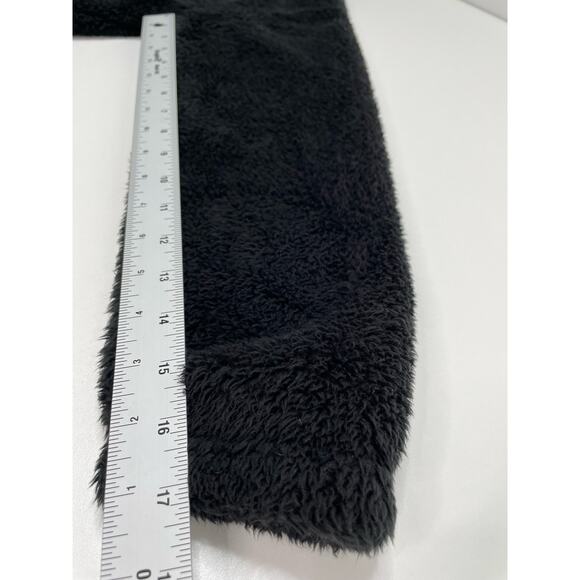 Forever 21 Long Sleeve Full Zip Mock Neck  Fuzzy Sherpa Fleece Jacket Black Med - Picture 10 of 10